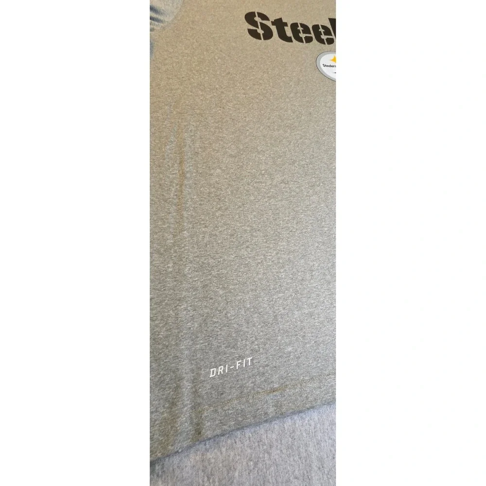 Nike NFL Pittsburgh Steelers Mens XL Gray Dri-FIT Long Sleeve Shirt Performance